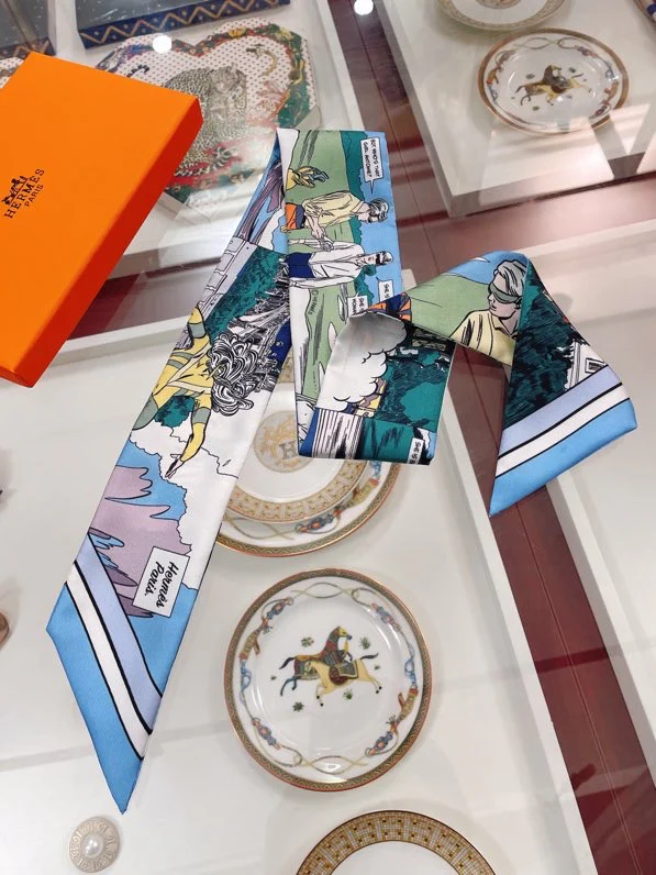 Hermes - Новая коллекция твилли - 5-86 см - 100% шелковый твил, двусторонний