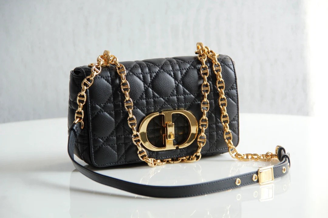 Dior Caro Small 20cm, черная телячья кожа