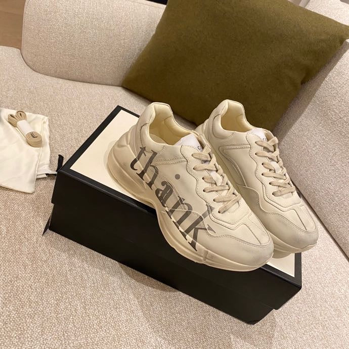 Массивные кроссовки Gucci - унисекс - 6