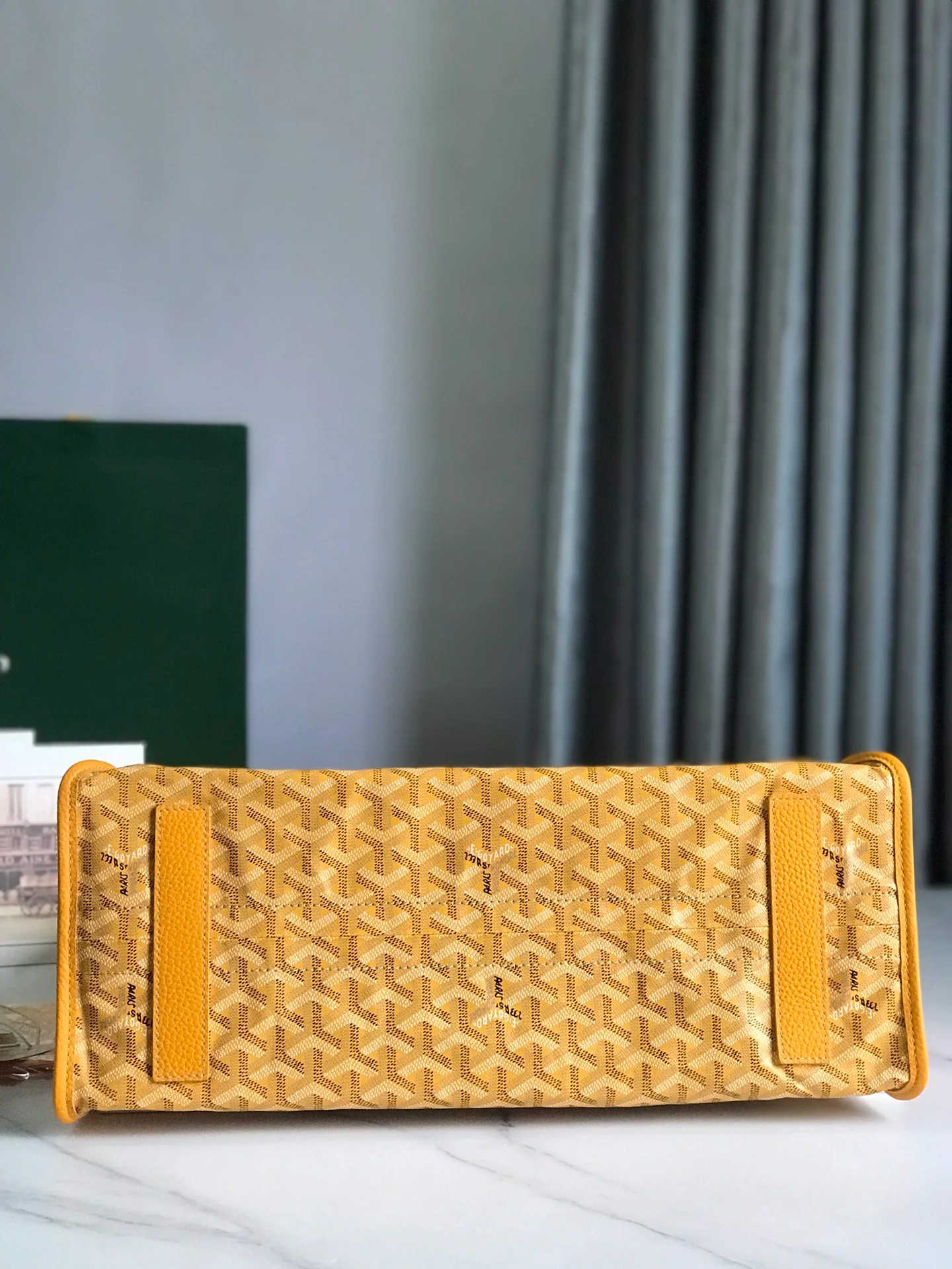 Маленькая складная холщовая сумка Goyard - желтая