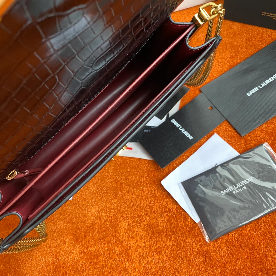 Сумка-конверт YSL Cassandra с крокодиловым принтом - 4 шт.