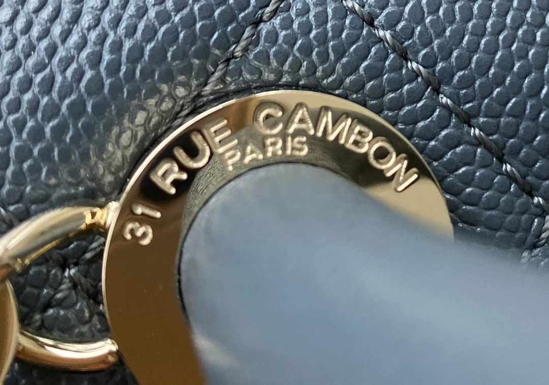 Chanel Coco Handle Small Grey Champagne with Gold Pull