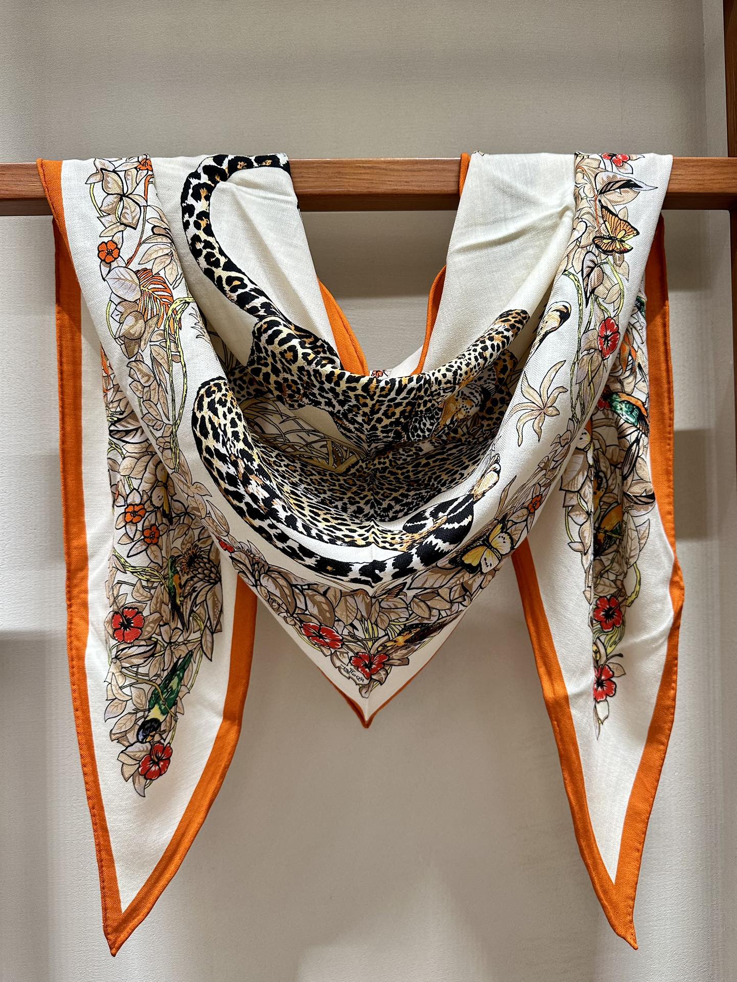 Шарф Dior 2024 Jungle Love - оранжевый