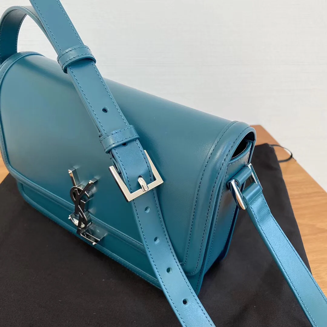 Сумка YSL Solferino Tofu Bag - Lake Blue - 23 см