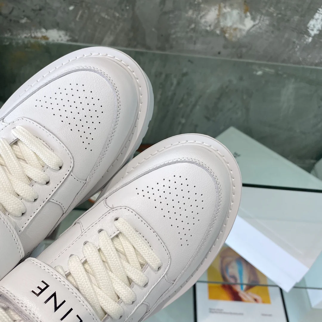 Новинка 2022 года от Celine - Высокие кроссовки - Классический баскетбольный стиль - Белые