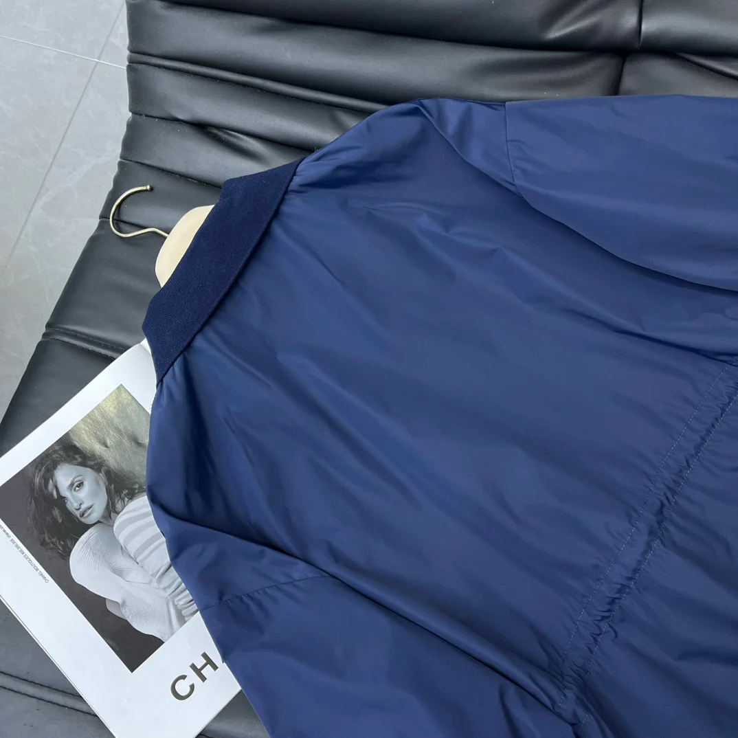 Miu Miu - 2404-24 Новинка: Тонкий нейлоновый комбинезон на молнии - Синий