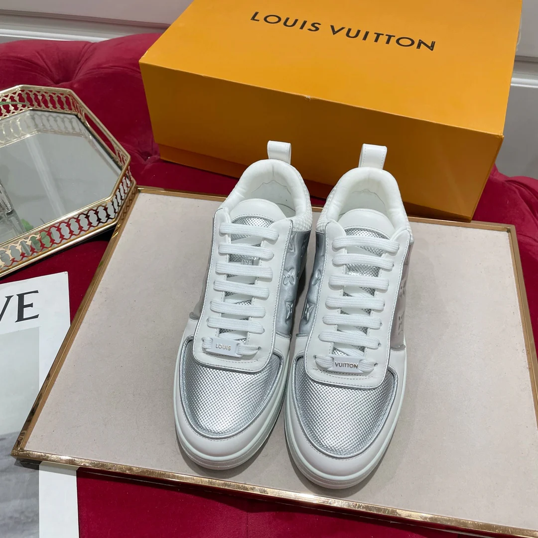 Обувь LV - кроссовки LV - низкие - повседневная обувь - серебристый