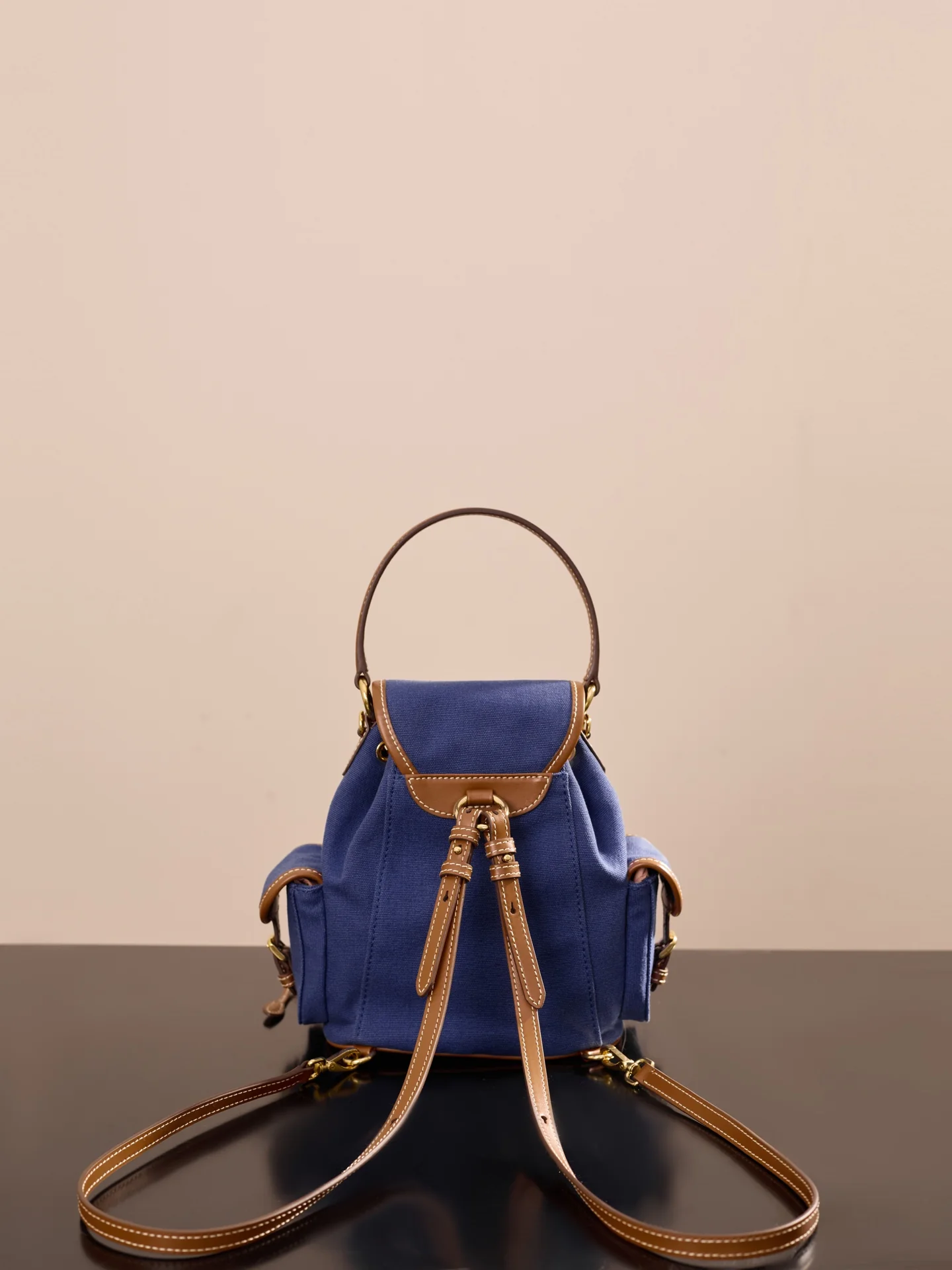 Рюкзак Miu Miu-5bz043m1280, маленький, синий.