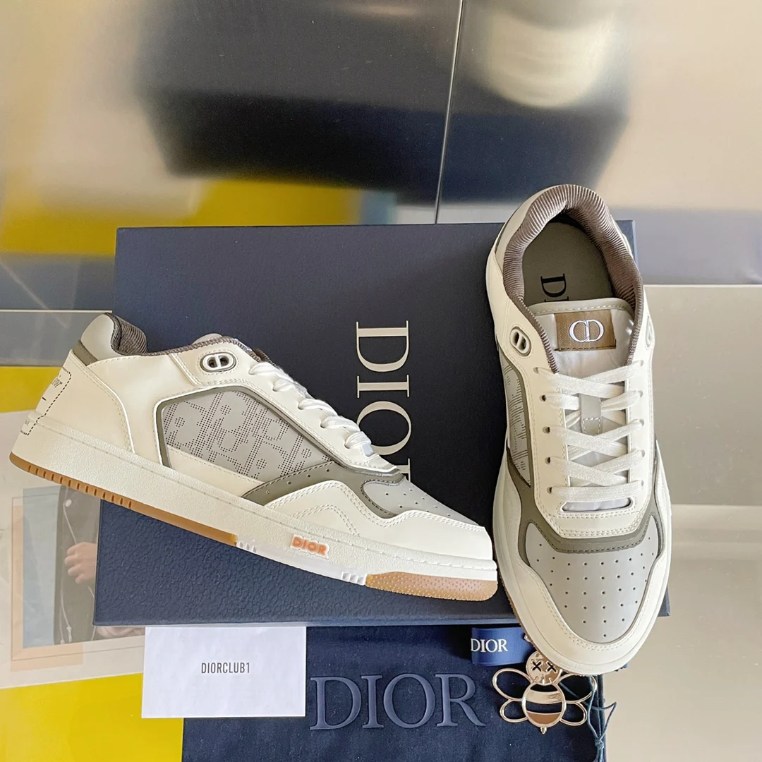 Кроссовки Dior серии B27 - повседневные спортивные кроссовки - для пар - серые
