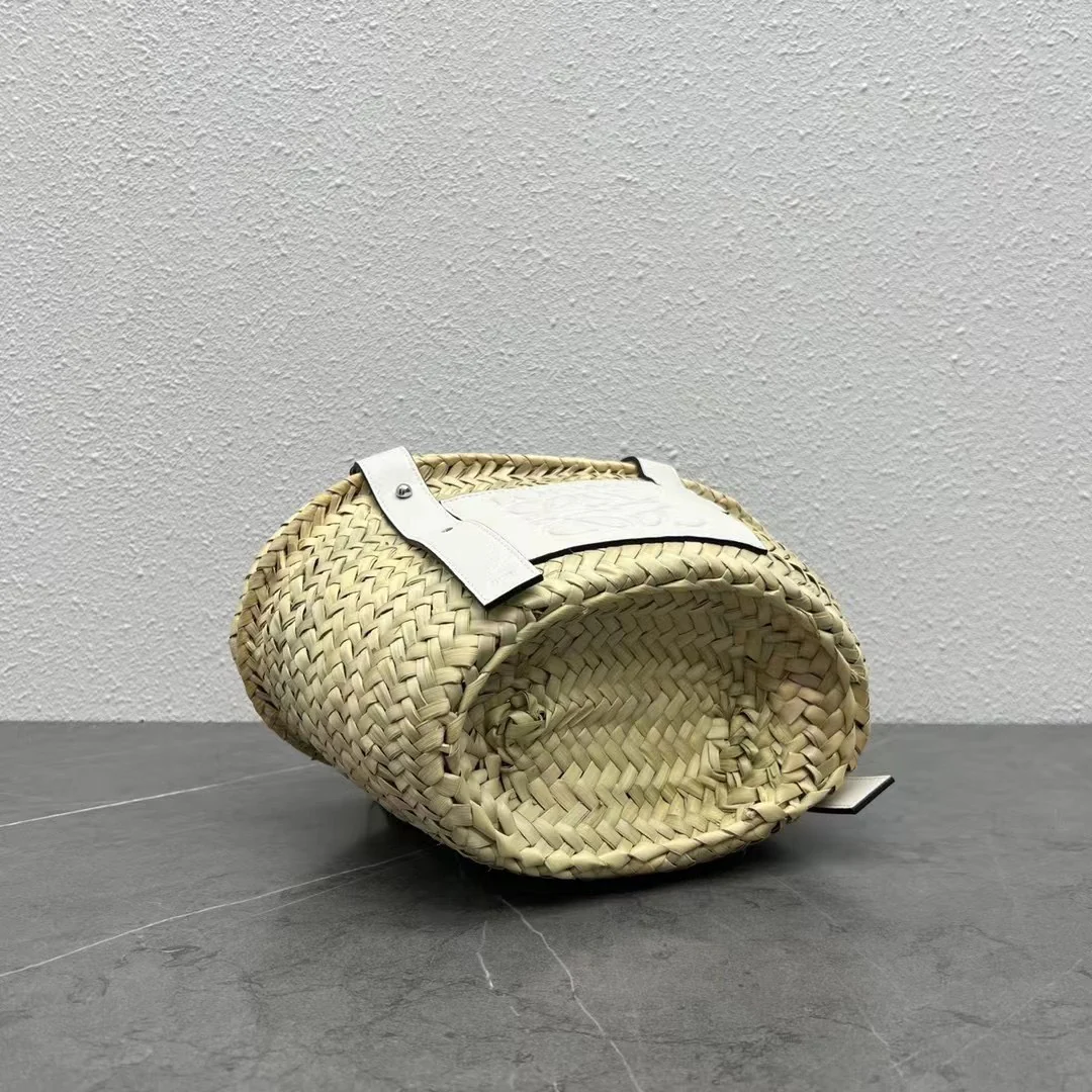 Соломенная сумка Loewe - 33 см - Маленькая - Кремово-белая