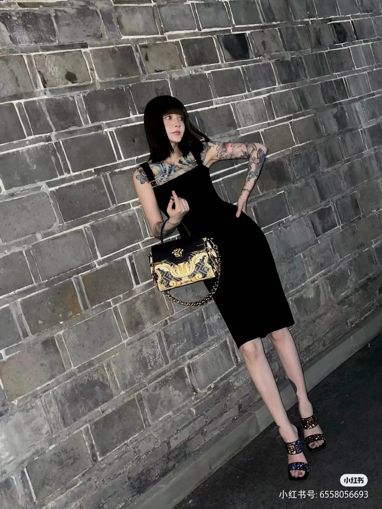 Сумка Fendi Endace - Коллаборация - Черная