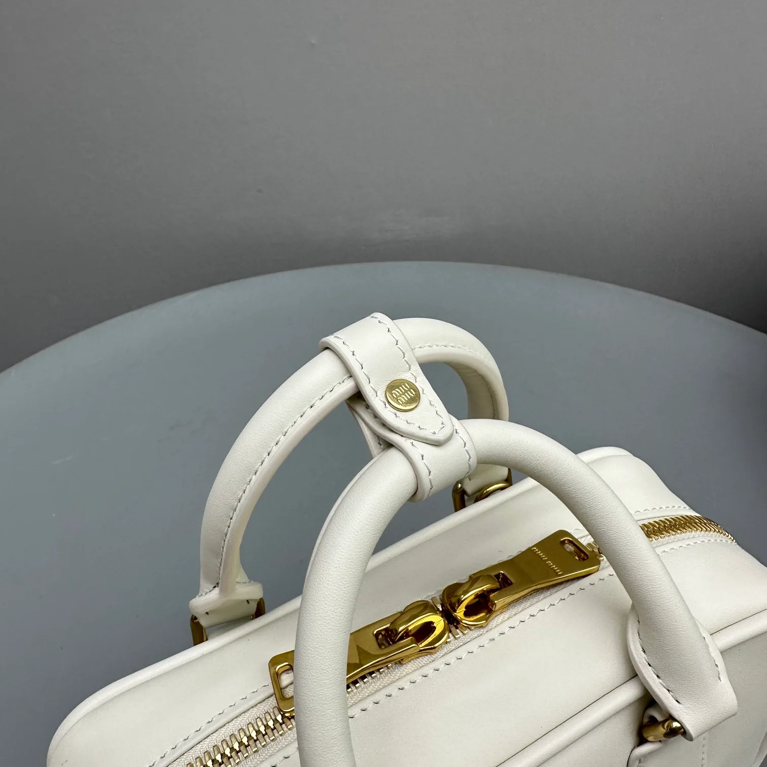 Сумка для боулинга Miu Miu - Маленькая - Белая