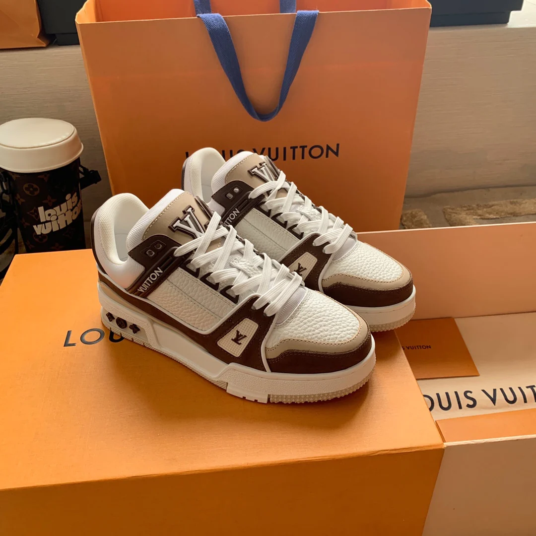 Кроссовки LV Trainer Series - Спортивная и повседневная обувь - Унисекс - Кофейный цвет