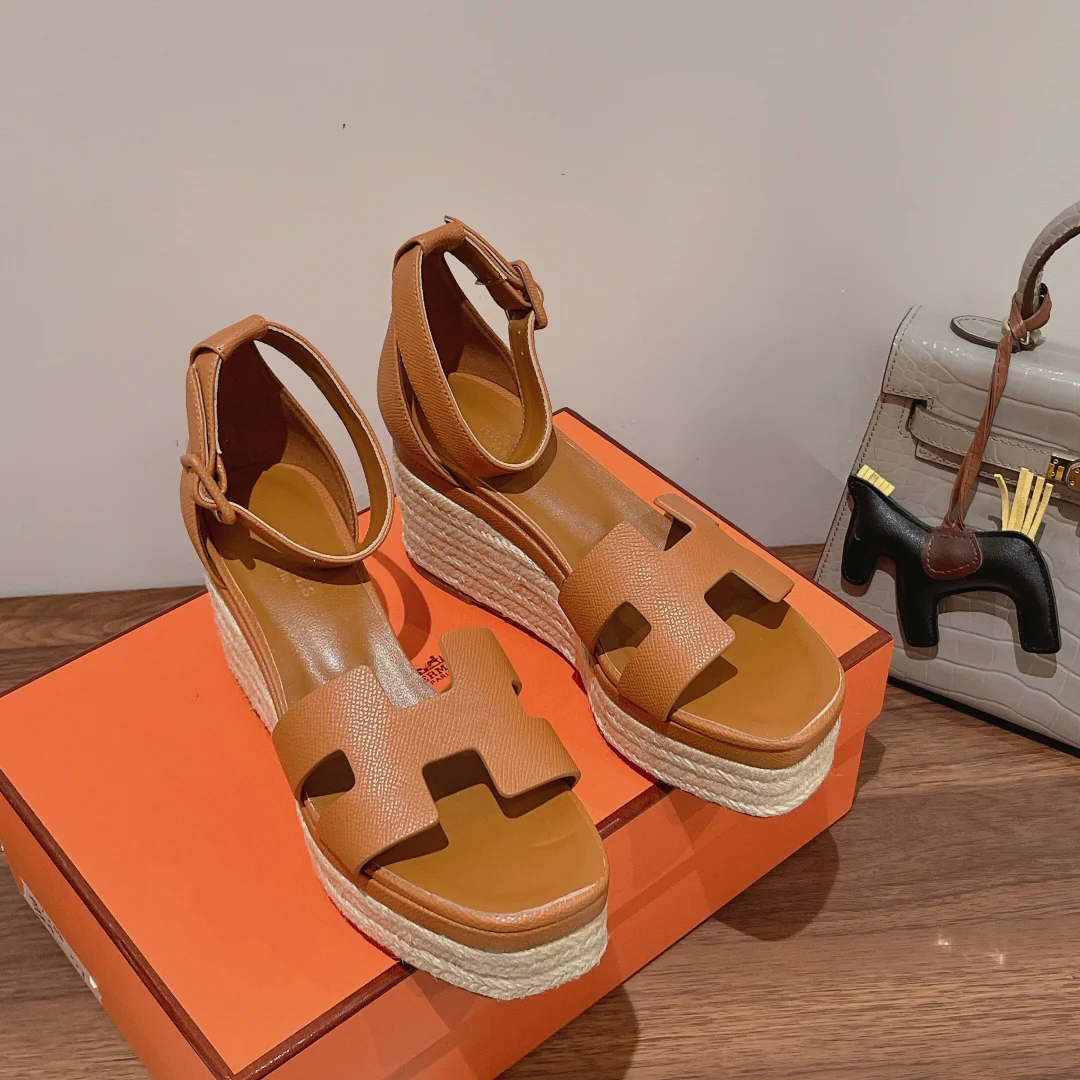 Соломенные сандалии Hermes-elda - 1