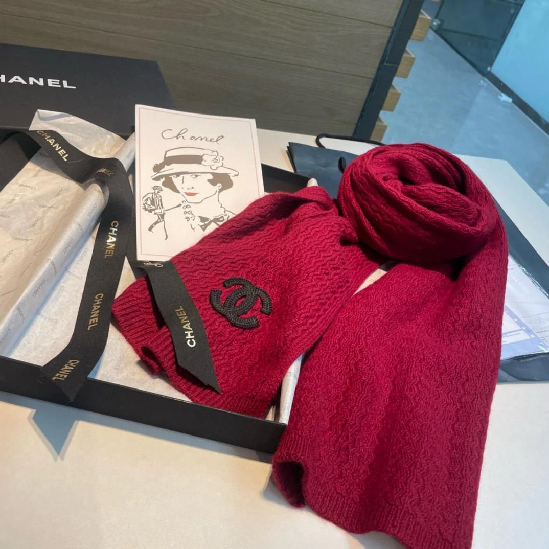 Кашемировый шарф Chanel 2024 - 30 - 200