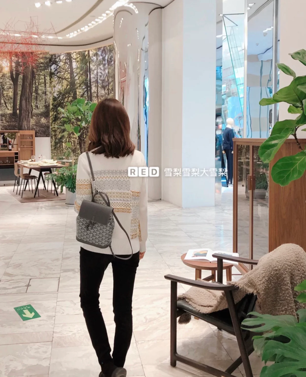 Мини-рюкзак Goyard с полукольцами — серый