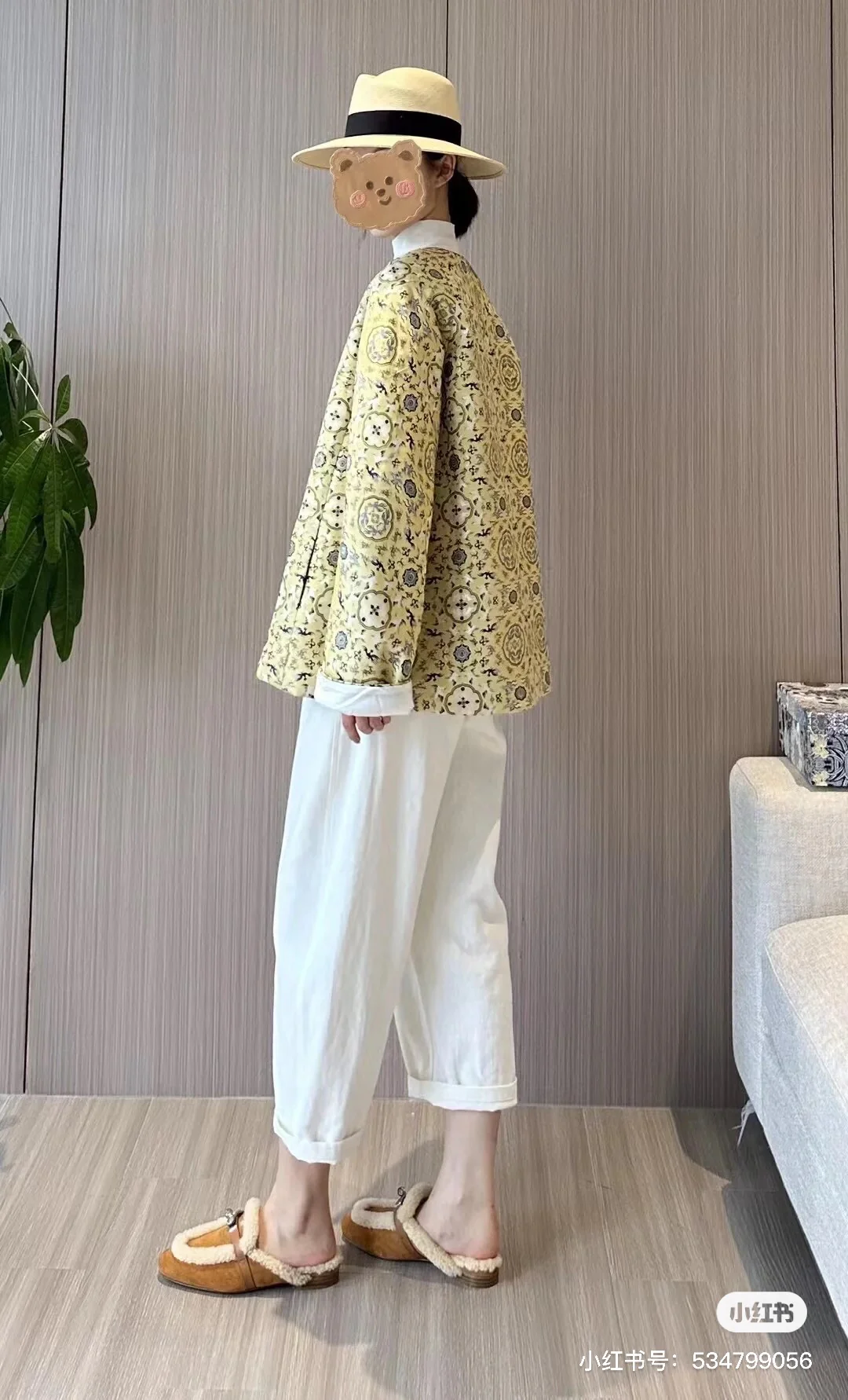 Кашемировые тапочки Hermes 2024 - Кофейно-коричневый