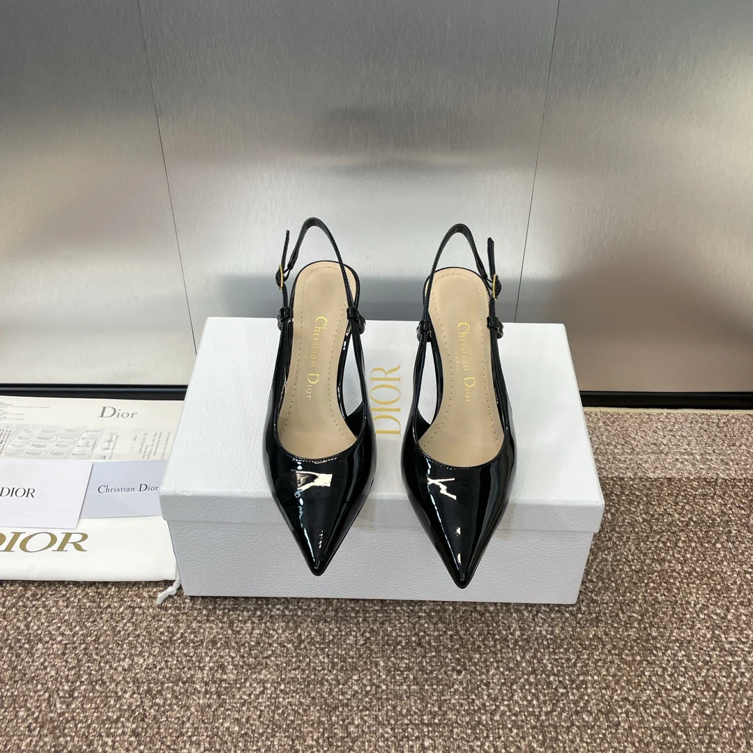 Босоножки на высоком каблуке Dior 2024 - черные