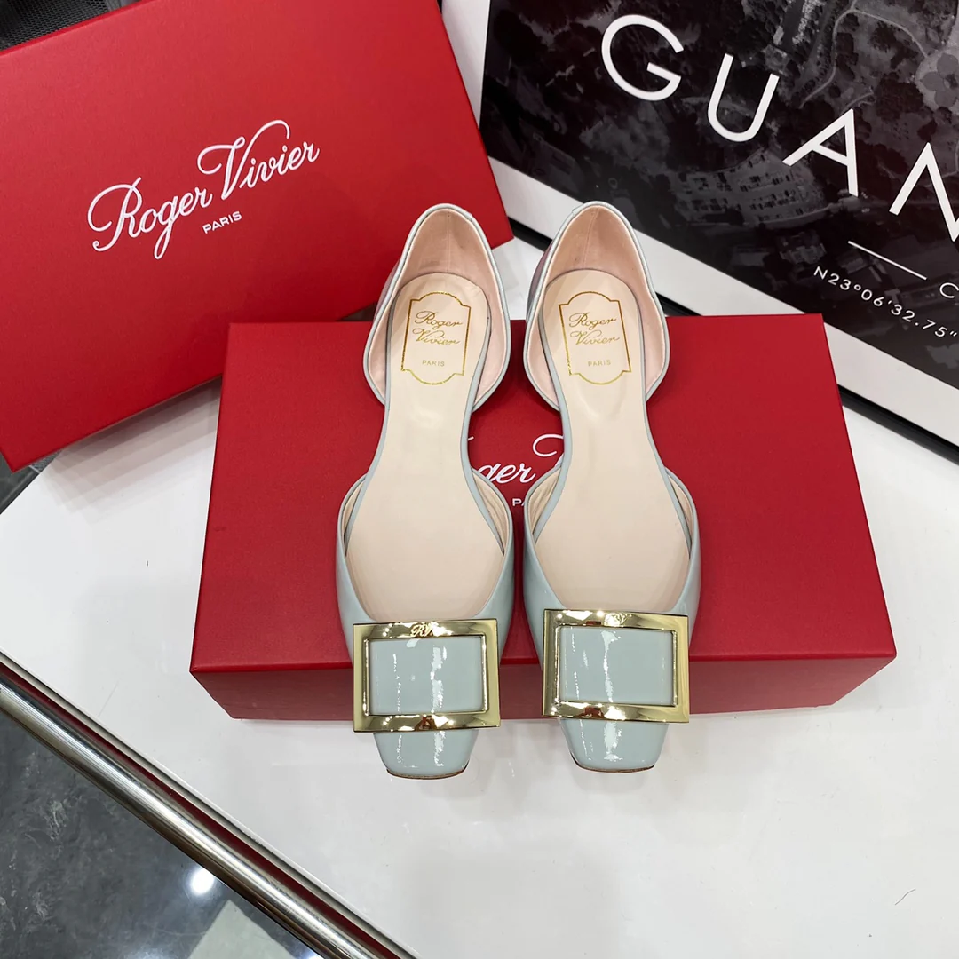 RV с плоским дном и полым квадратным носком - светло-голубой