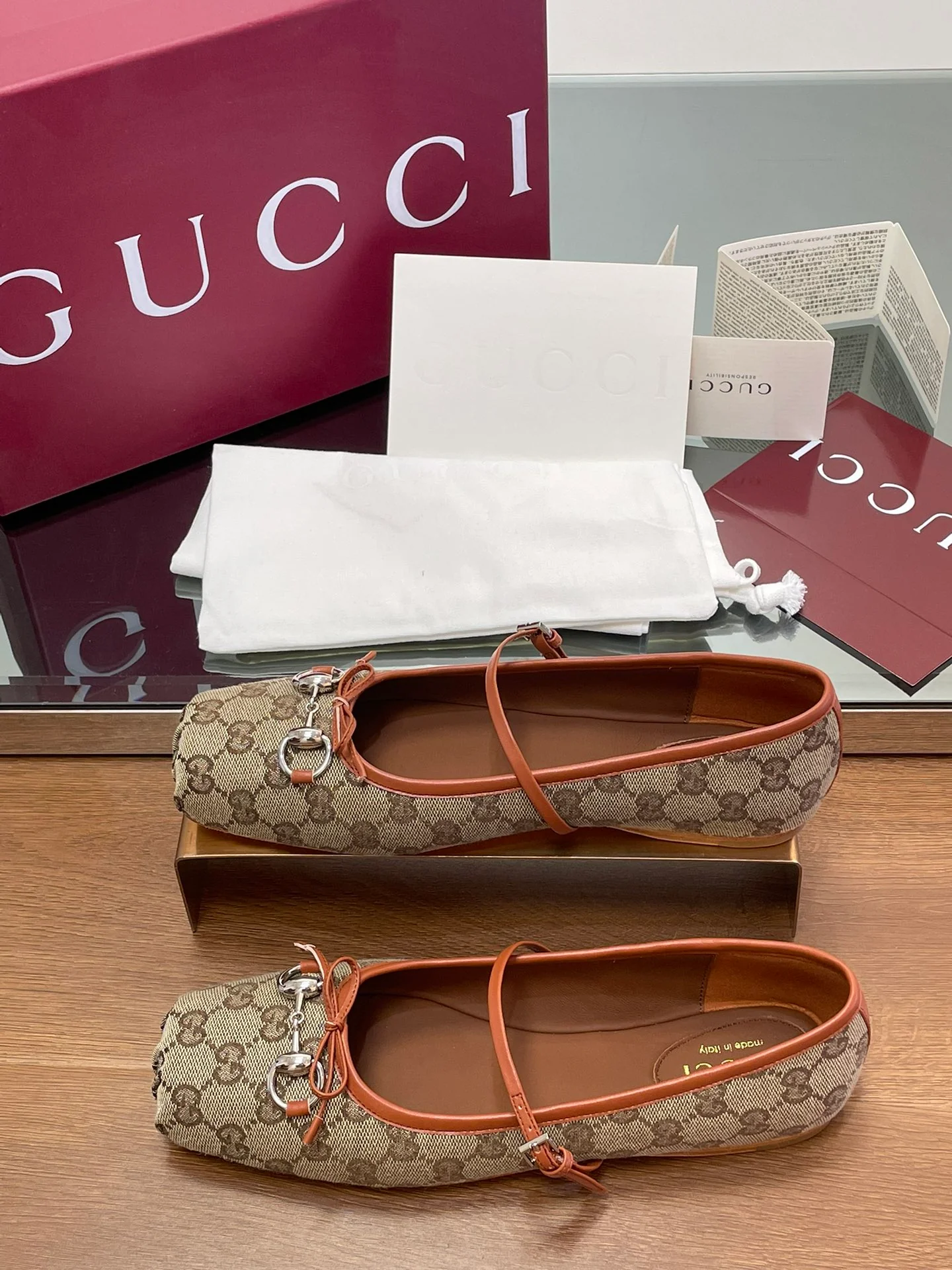 Туфли Gucci 2025 Barre - коричневые