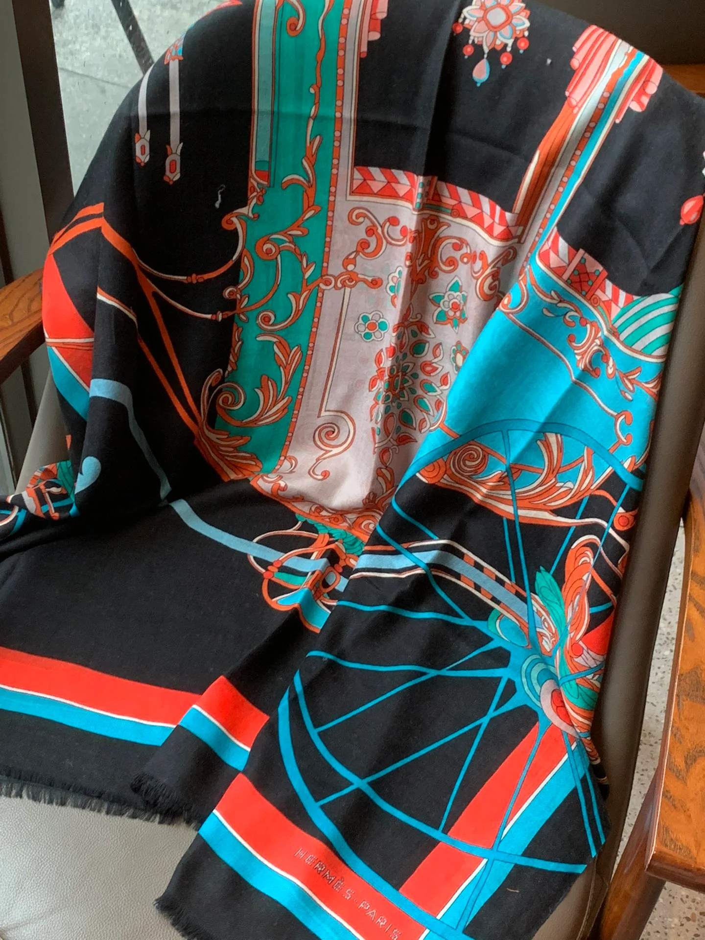 Кашемировый шарф Hermes - 110-200 см - 100% - Кашемир премиум-класса