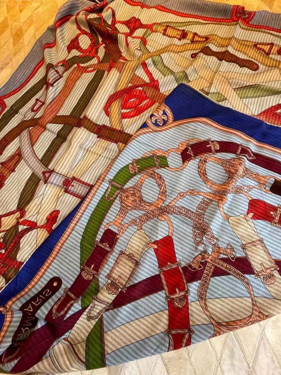 Hermes - Двусторонний шарф с принтом