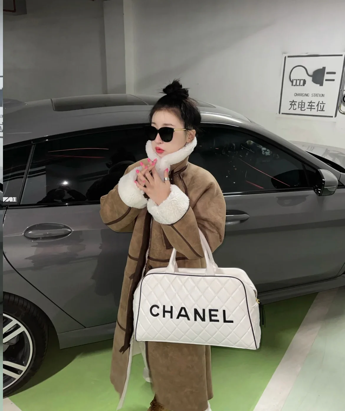 Сумка для переноски шаров для боулинга 25 пенсов - белая.