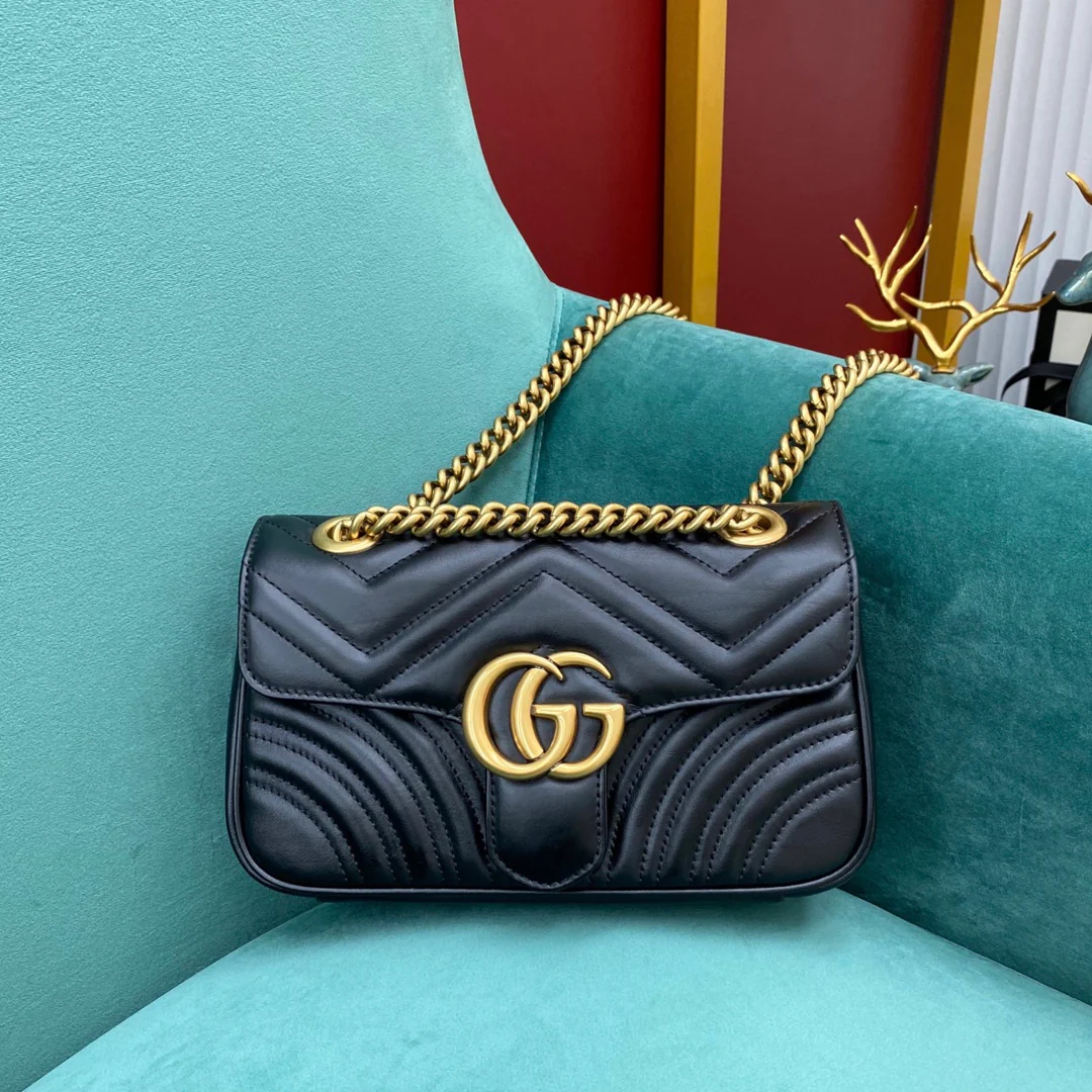 Gucci Marmont Black, размер S, 22-13-6 см