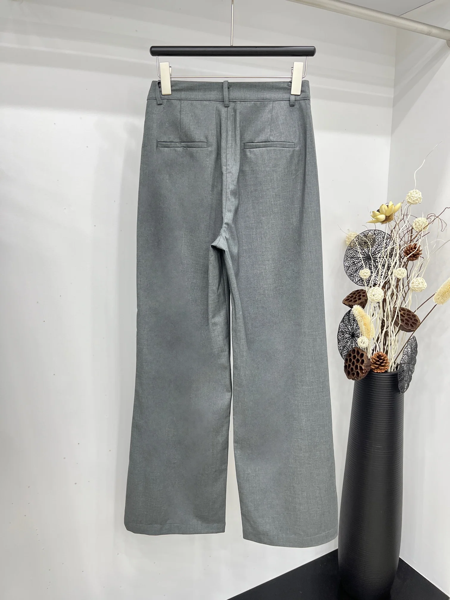 Miu Miu - 2404 - Новые брюки-платье с диагональной застежкой на пуговицы - Серые