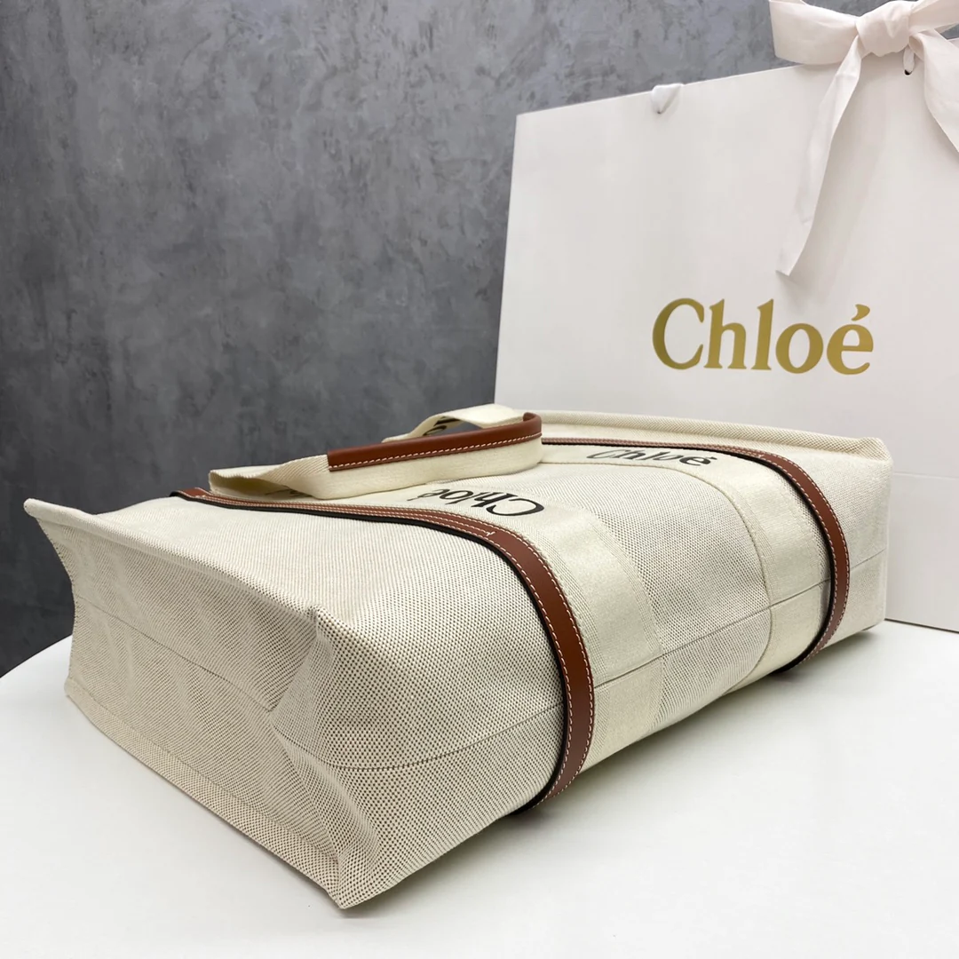 Сумка-тоут Chloe Woody - Большая - Коричневая