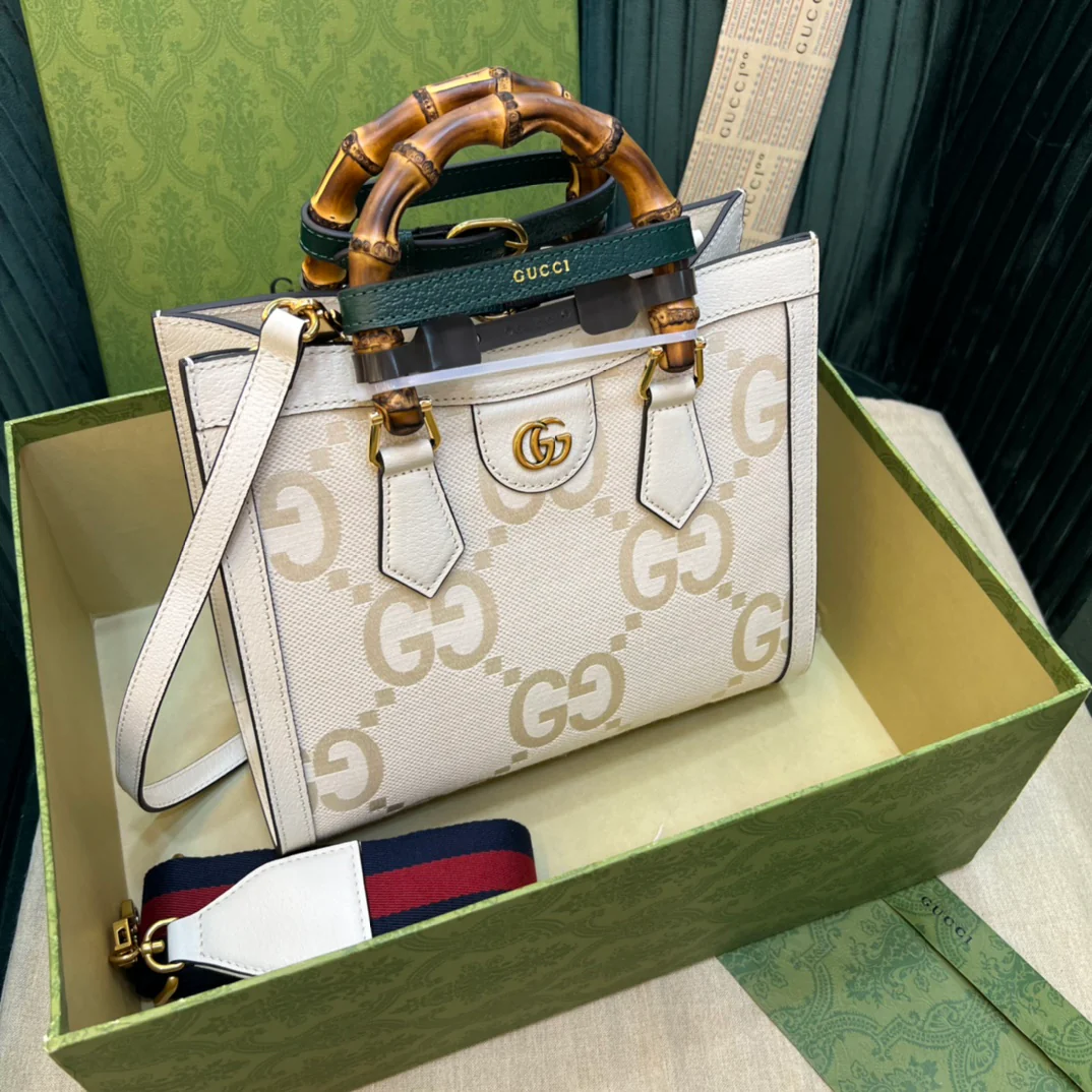 Сумка Gucci из бамбука - 27x24x11 см