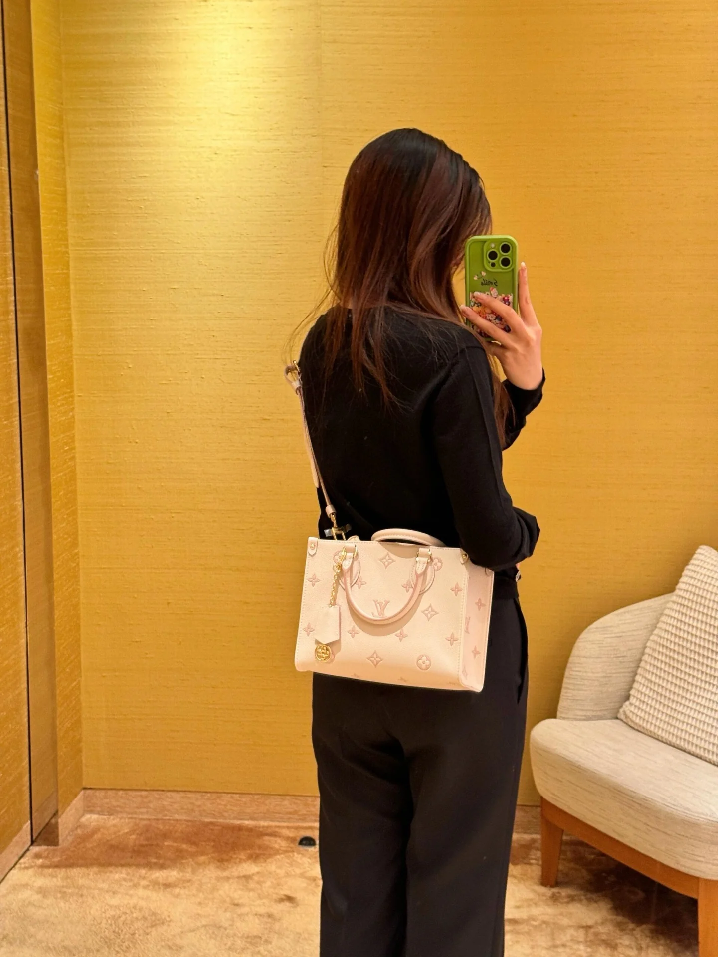 LV-m14403onthego Маленькая сумочка - Белая