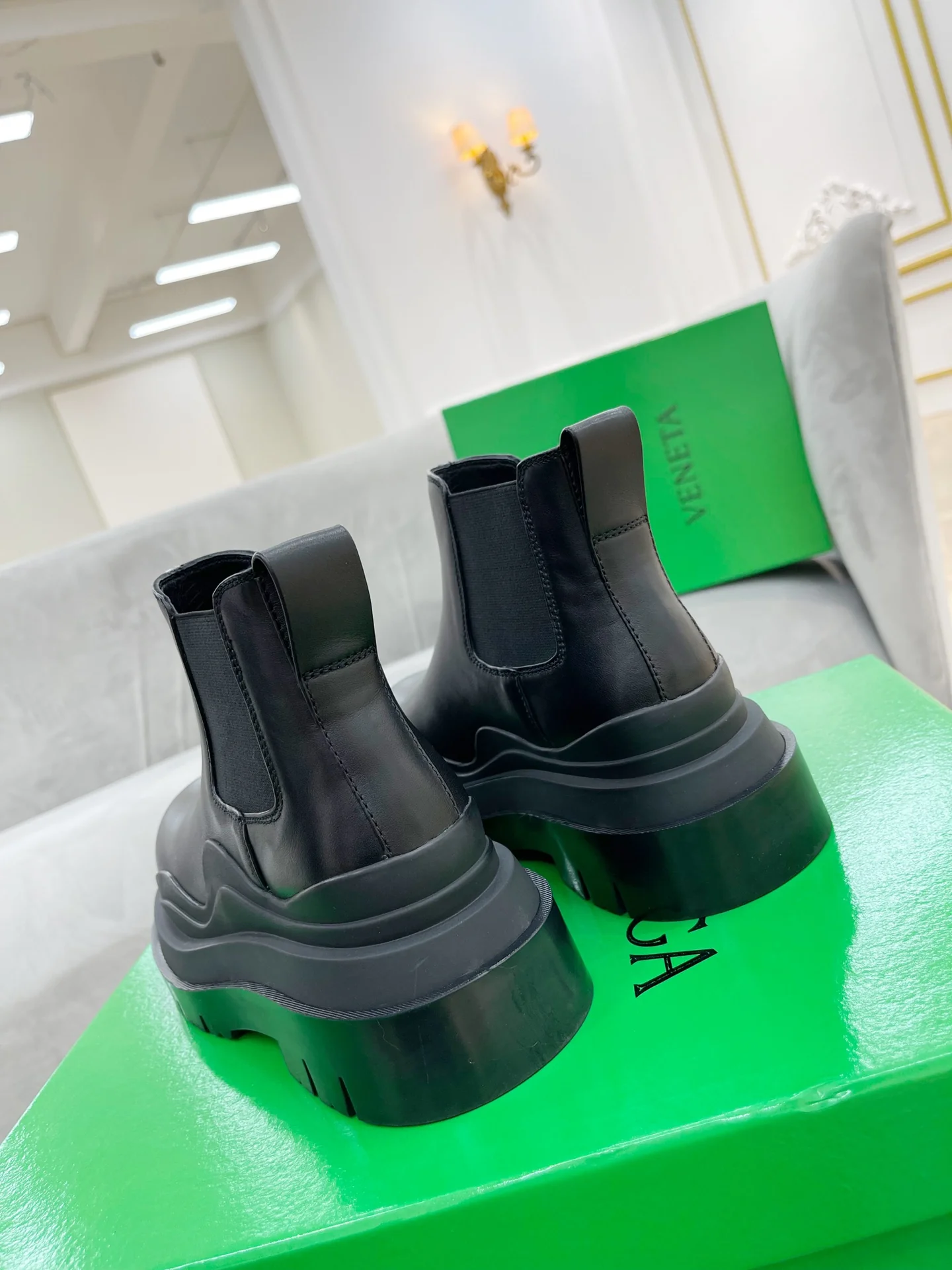 BV - Ботинки на платформе с низким верхом - Полностью черные