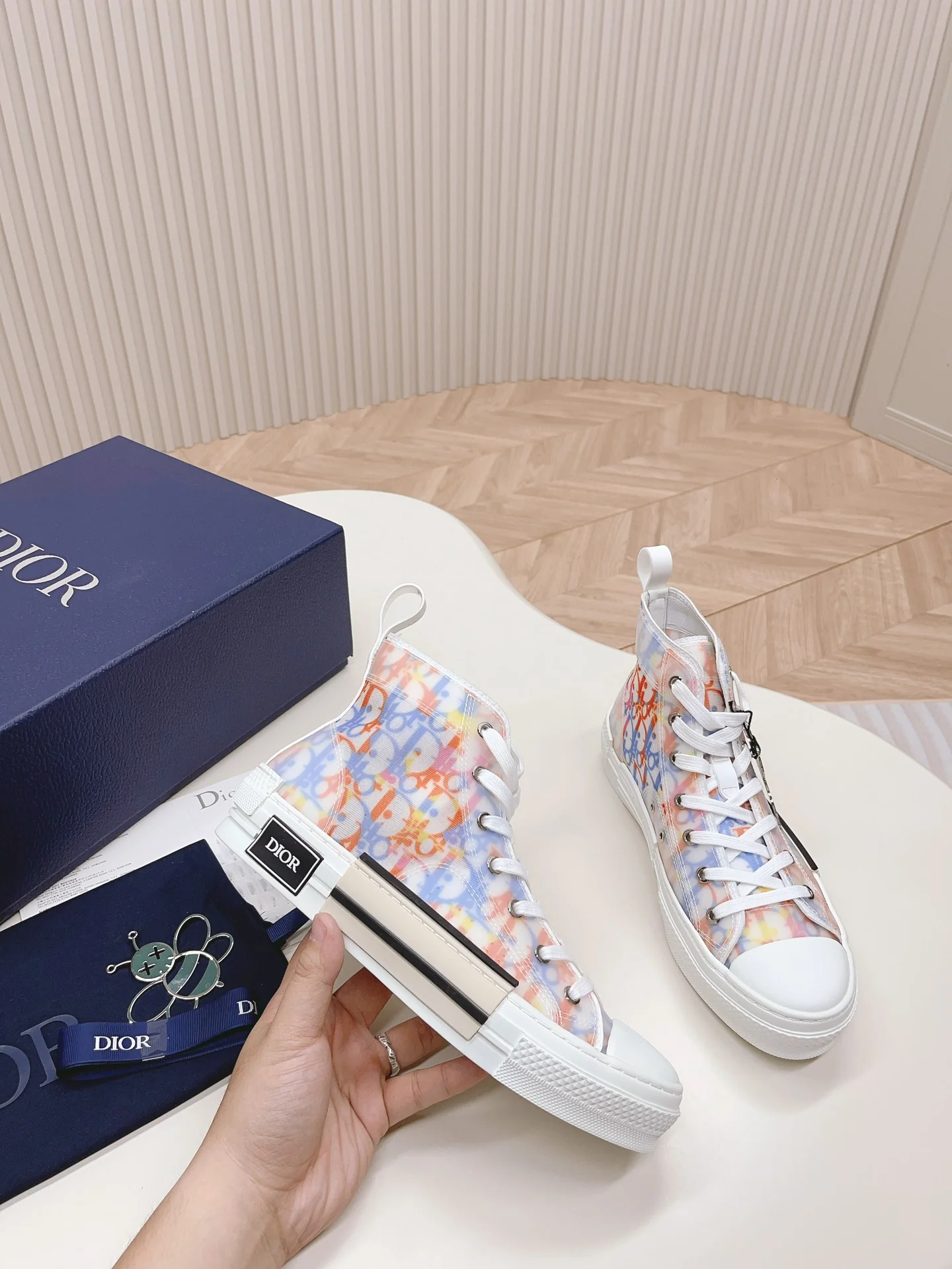 Высокие повседневные кроссовки Dior серии B23, унисекс, разные цвета.