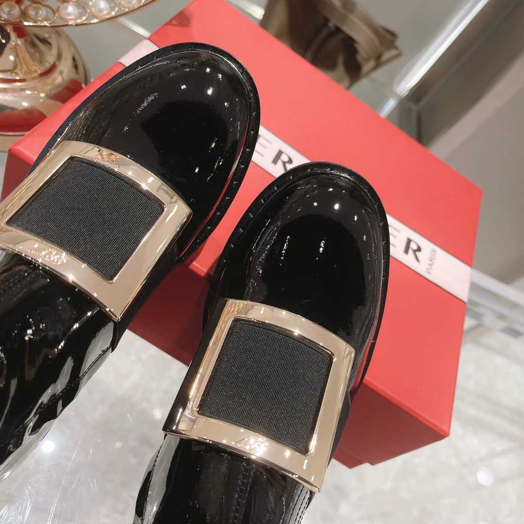 Новые уникальные ботильоны на каблуке RV, улучшенная версия, шерстяные ботинки - 1