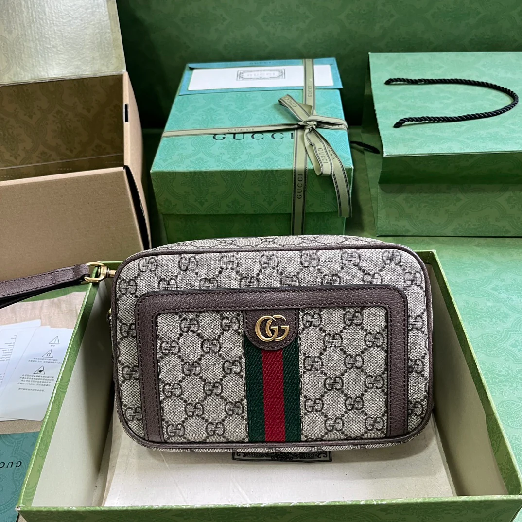 Сумка Gucci Ophidia Classic Double-Buck — коричневая.