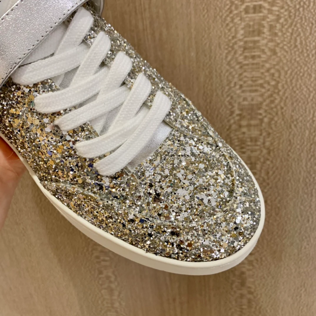 Кроссовки Jimmy Rhinestone Buckle White Sneakers Series - Облегающая обувь - 2