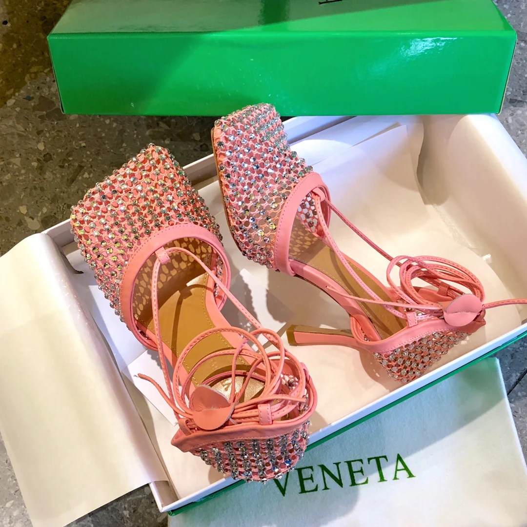 BV - Туфли-лодочки на шпильке с квадратным носком - Розовые