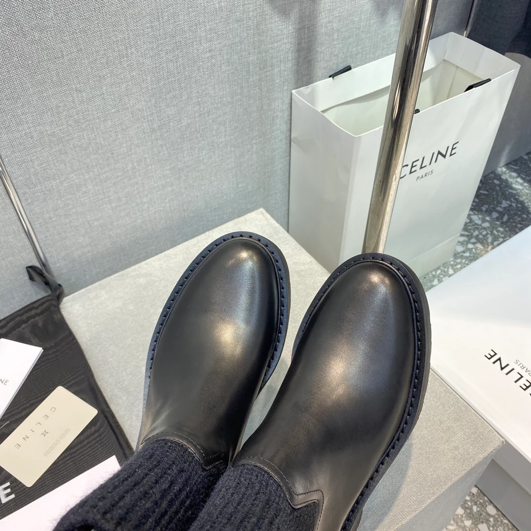 Celine - Вязаные ботинки-носки с закругленным носком