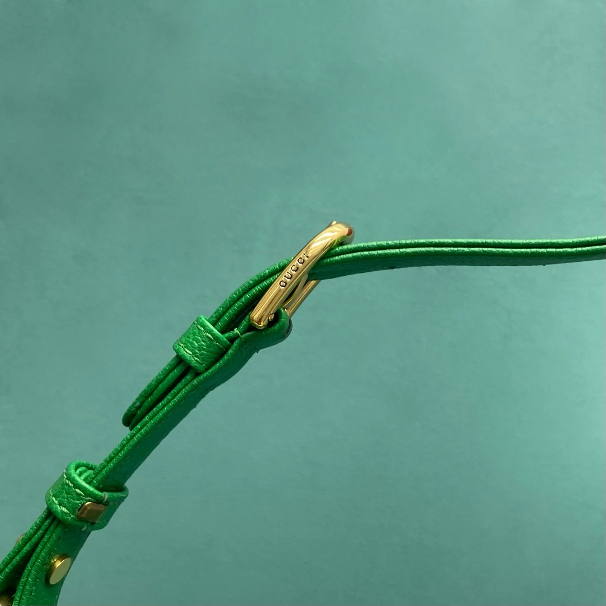 Сумка Gucci на цепочке через плечо - зеленая