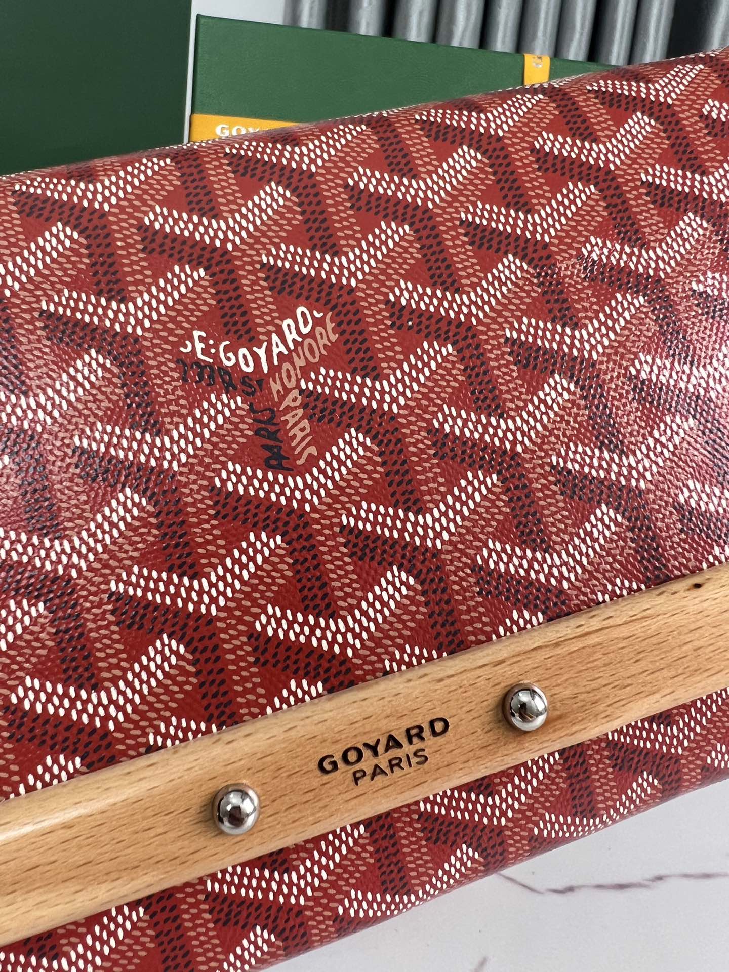 Клатч Goyard Monte Carlo, маленький, бордовый.