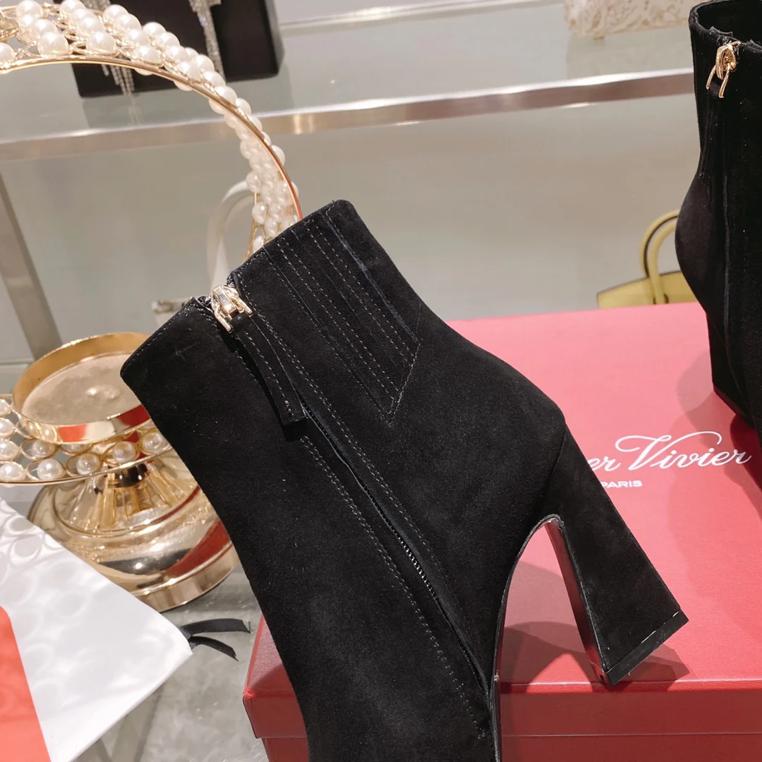 Обувь RV - Новинка осени 2022 - Металлизированные ботильоны с квадратным носком