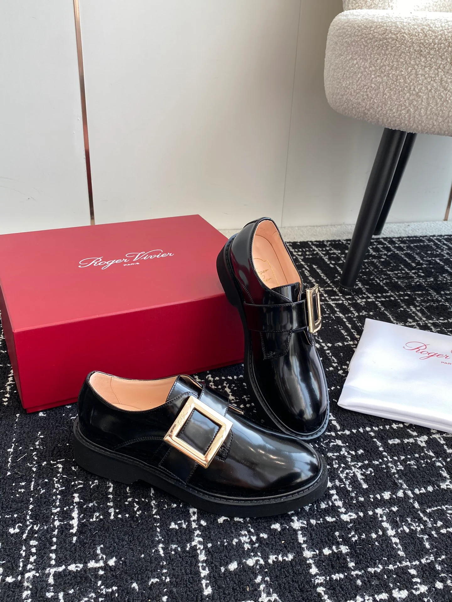 Обувь RV Shoes - Новинка сезона осень/зима 2023 - Лоферы на платформе - Черные