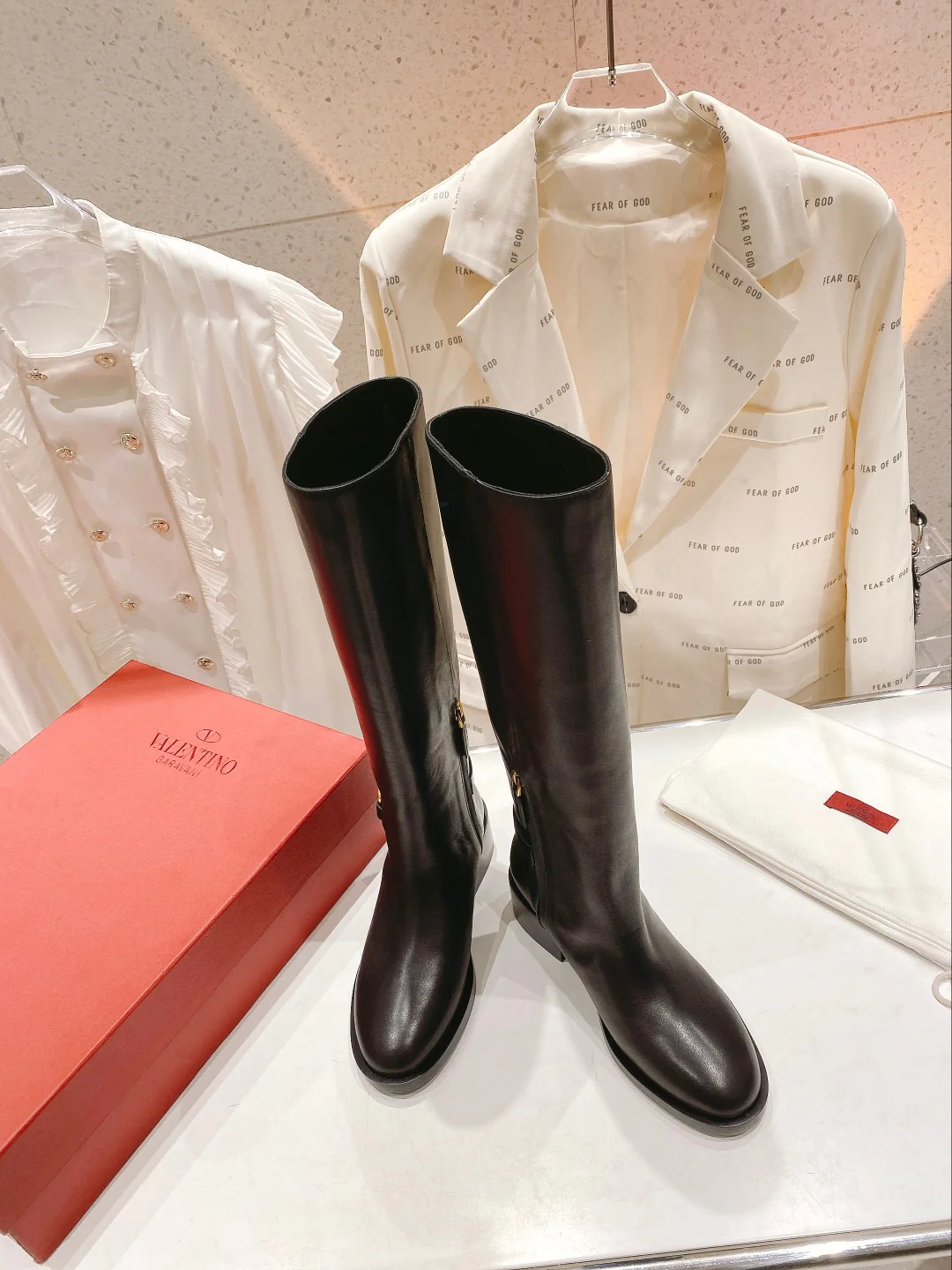 Valentino - Высокие сапоги - Черные