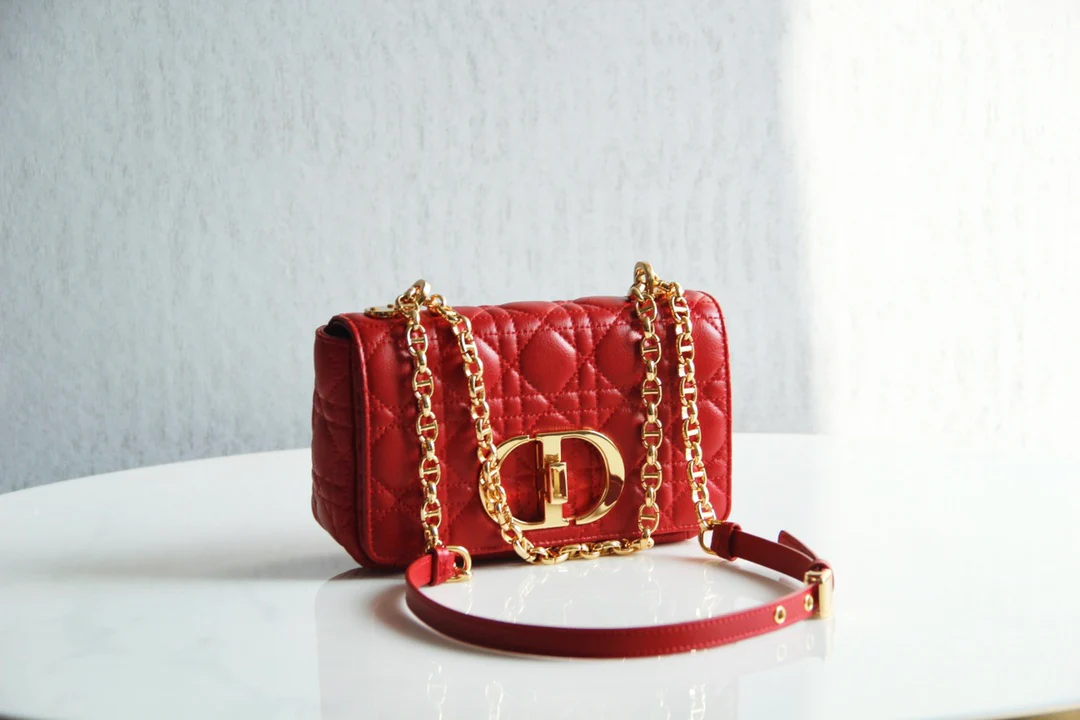 Dior Caro Small 20cm, красная телячья кожа