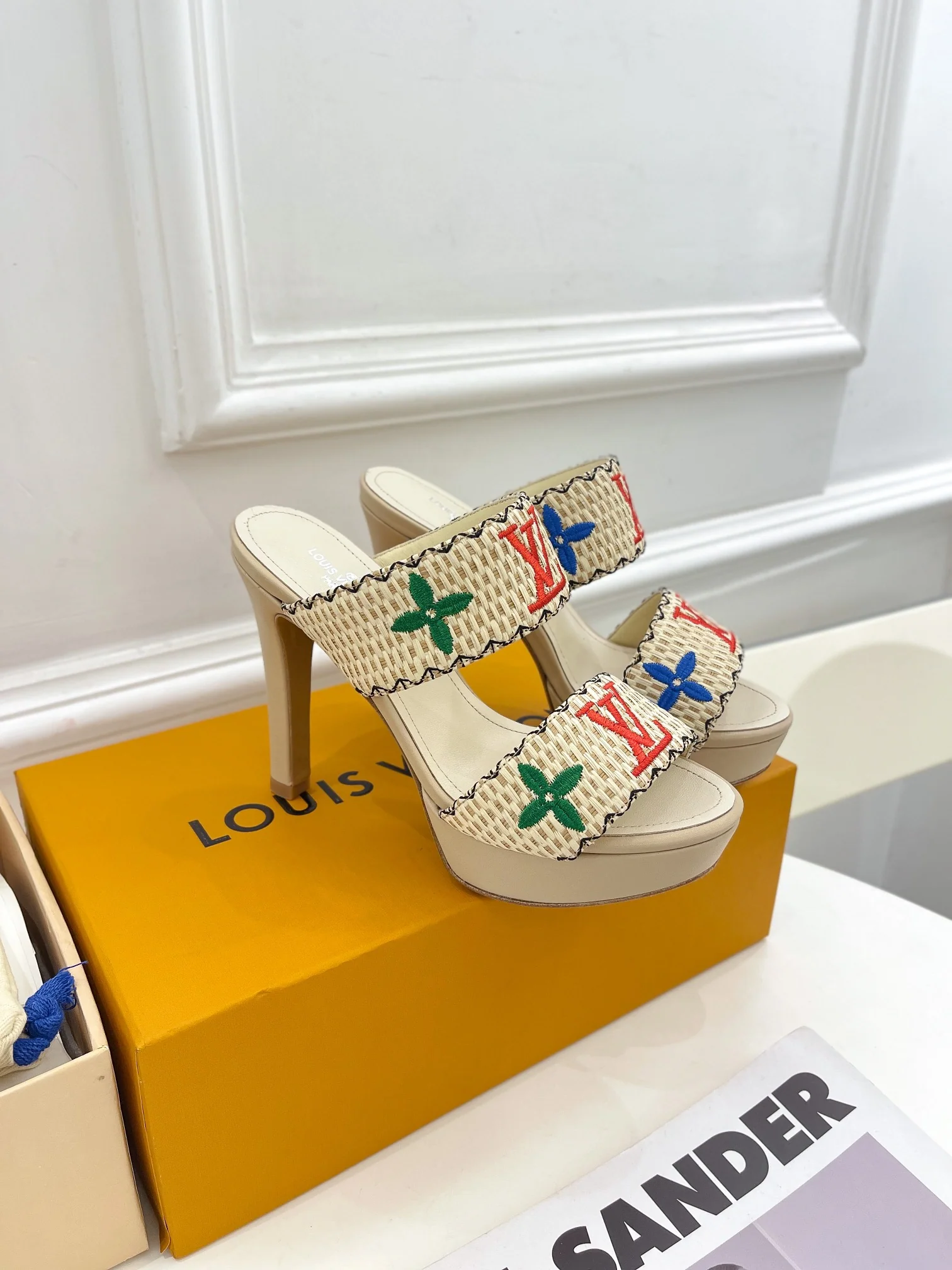 LV - Туфли на каблуке из плетеной овечьей кожи