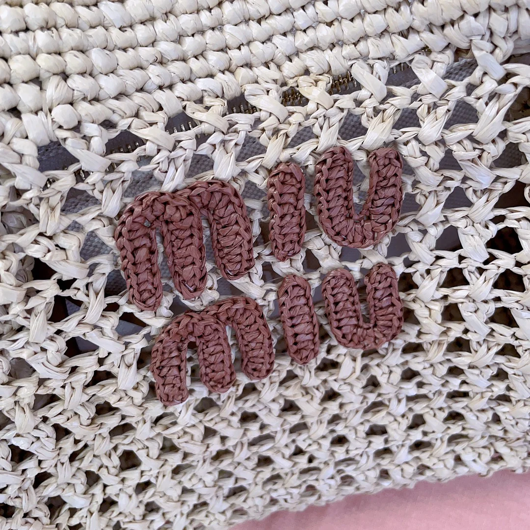 Miu Miu-5ba219-Летняя плетеная сумка-тоут