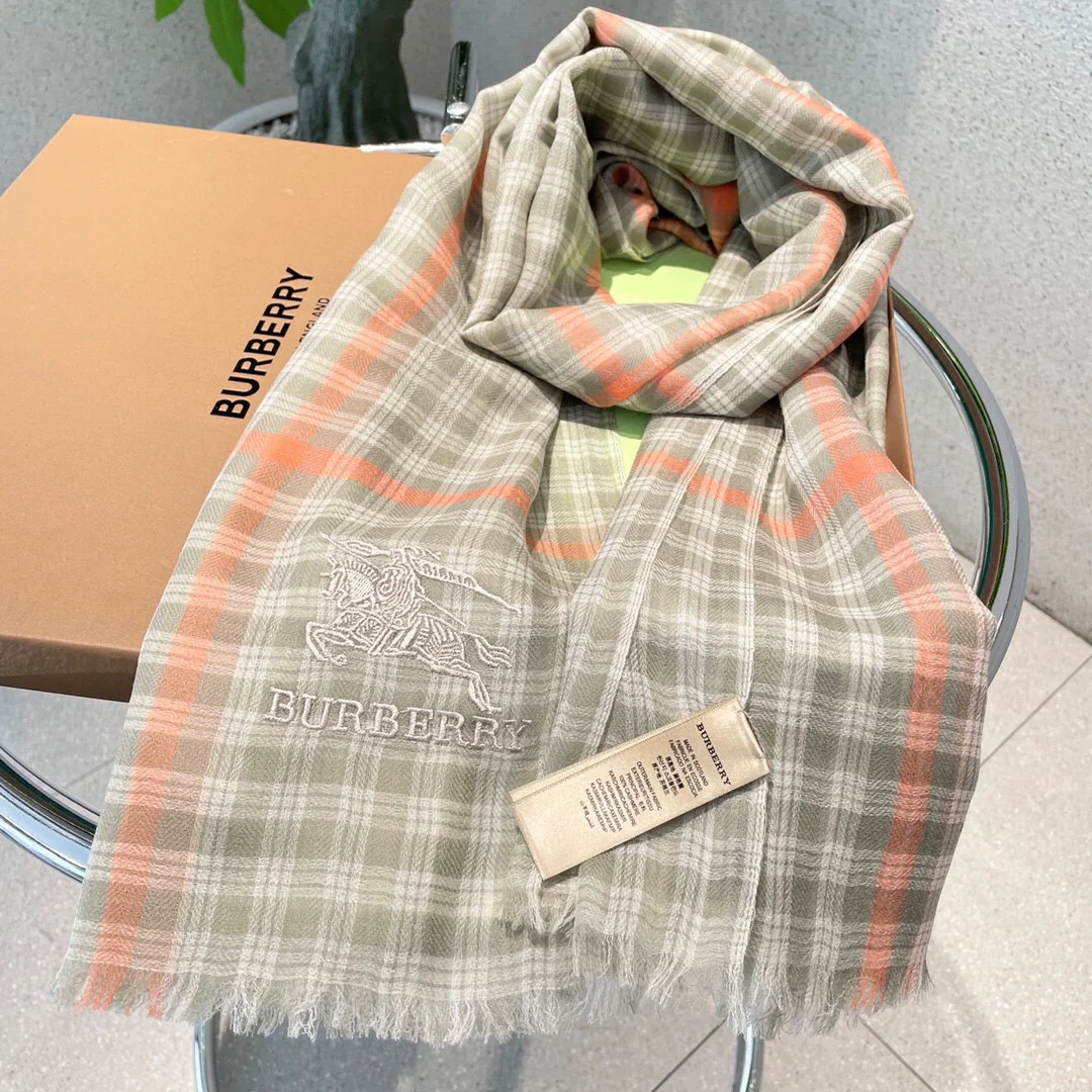 Классический кашемировый клетчатый шарф Burberry - 90-200 см