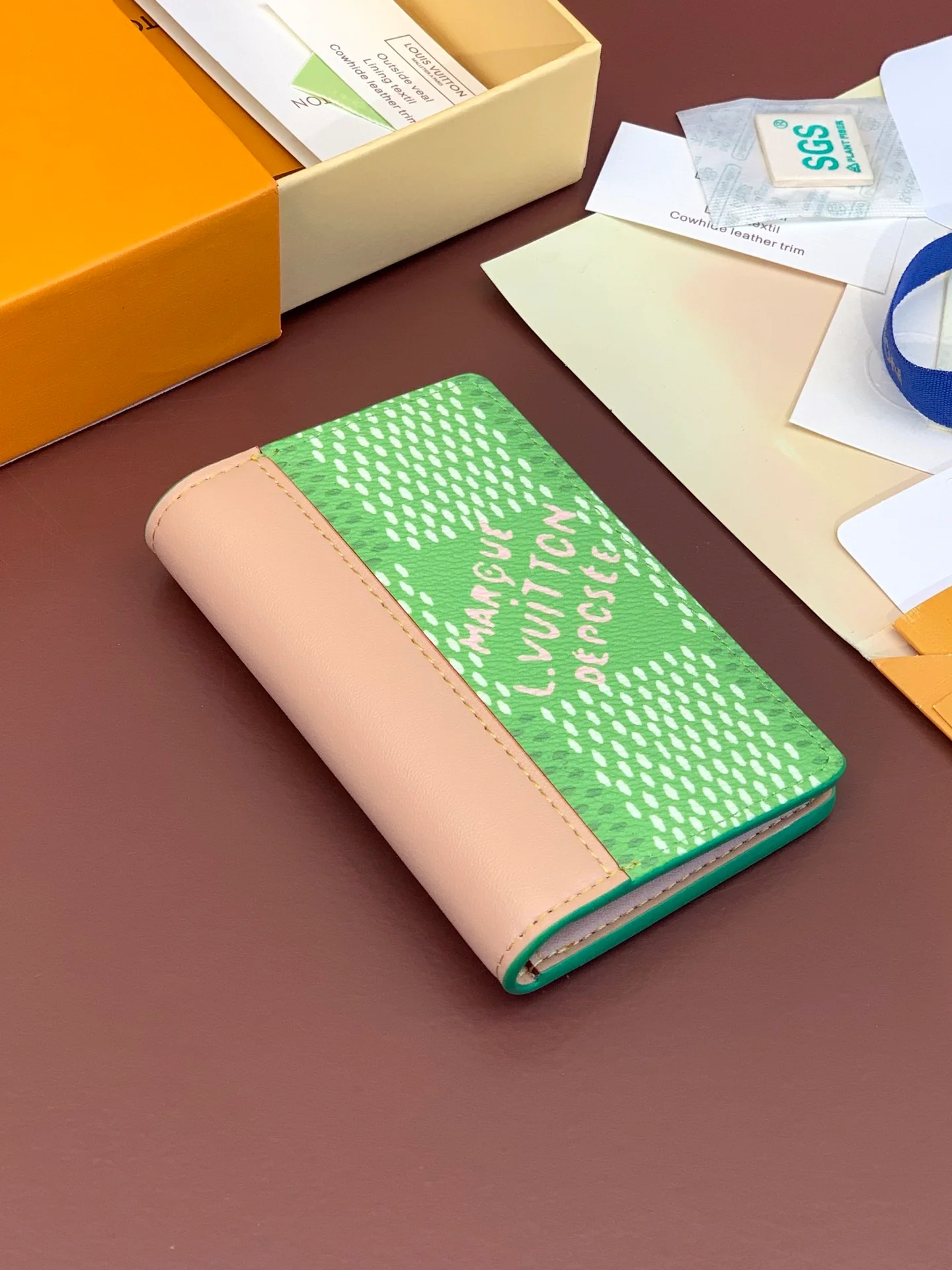 LV-n40632-Карманный кошелек с клетчатым узором