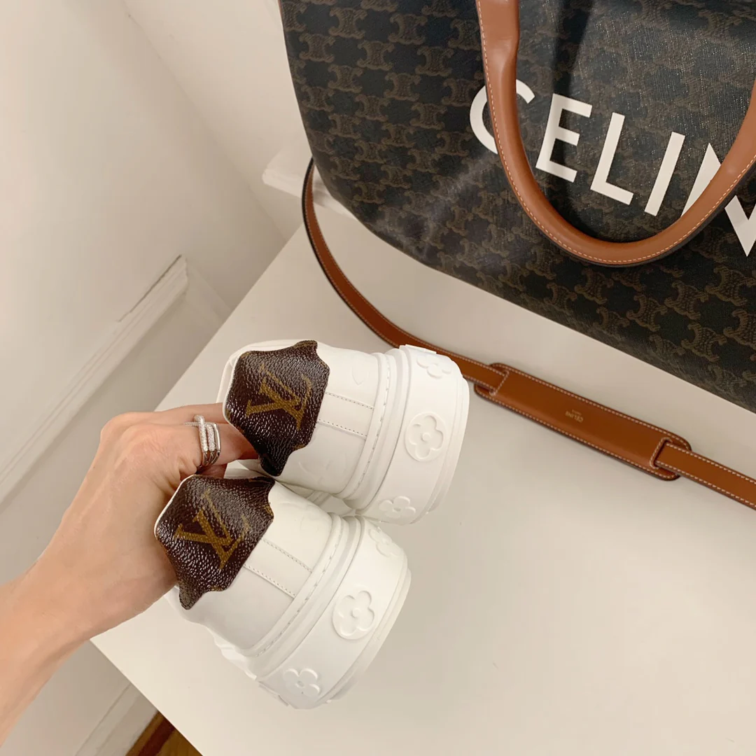 Обувь LV - LV Time Out - белые кроссовки на платформе